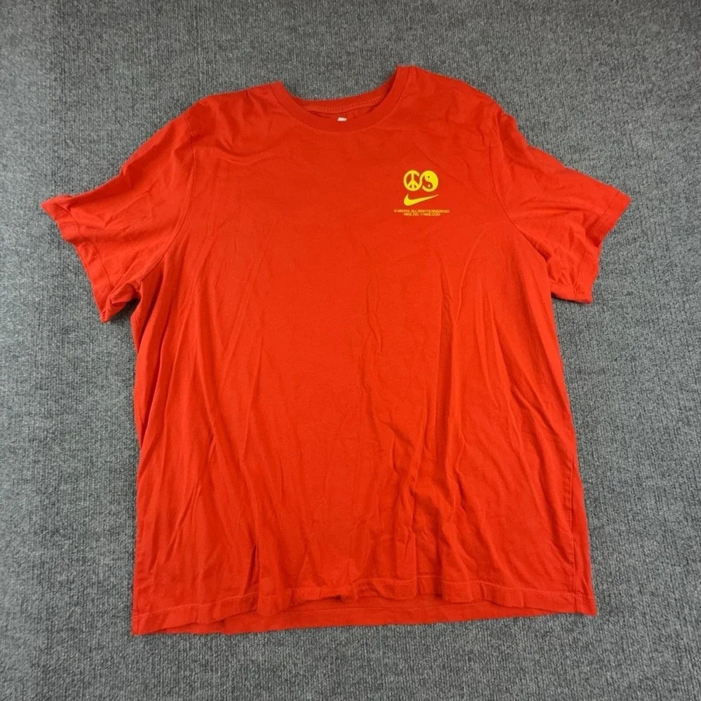 Nike Shirt Mens 3XL Tall Red Peace Yin Yang Swoosh Just Do It Graphic Tee